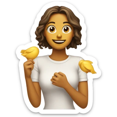 Chica tirando besos  sticker