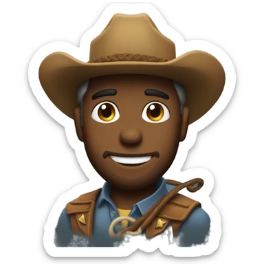 cowboy with a lasso sticker