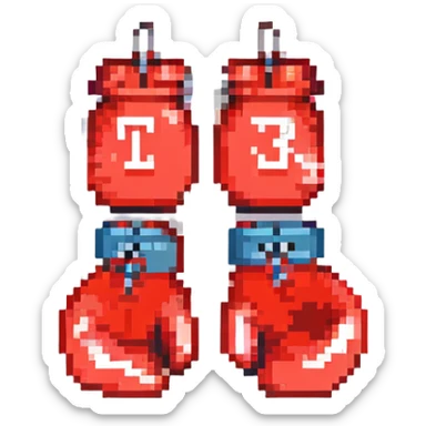 красные боксерские перчатки с надписью "23", no background sticker
