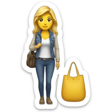 Joanne est une femme avec un sac banane sticker