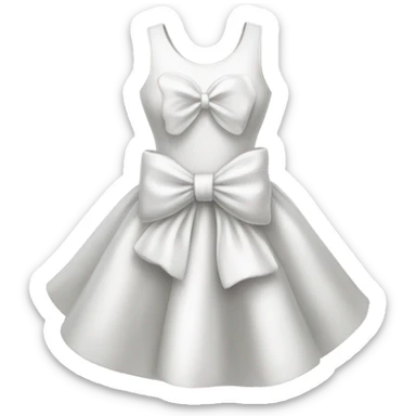 A white bow and dress  sticker