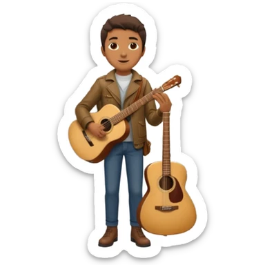 Rider with guitar case,Metro Riders, inside metro train, no transparent, with background,full image , negative transparent, positive background. sticker