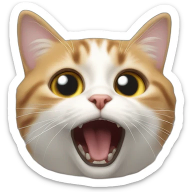 Slow shutter shocked cat sticker