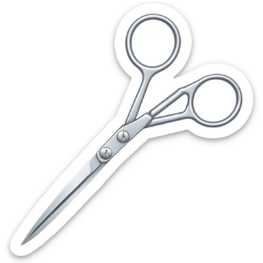 scissors with a lace ornament nearby sticker