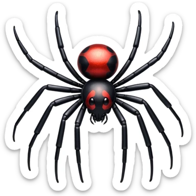 Glitter black widow sticker