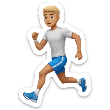 man doing run in place  sticker