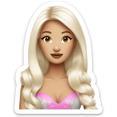 glamorous asian barbie  sticker