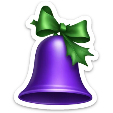Purple Christmas bell sticker