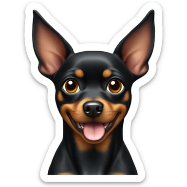 black mini pinscher dog  sticker