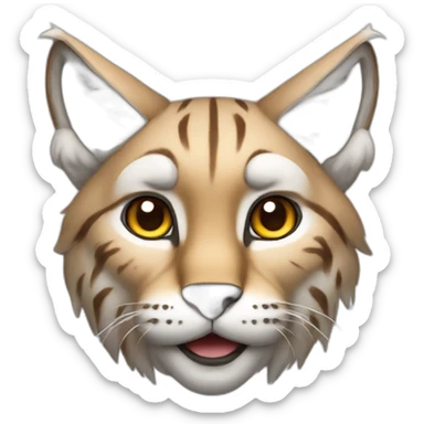 Lynx with big ears sticker