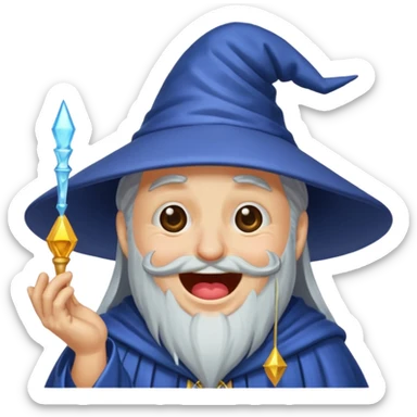 wizard who is laughing and crying at the same time  sticker
