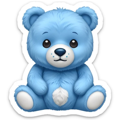 a blue bear with the diabetes awareness symbol sticker