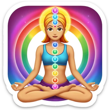 glowing chakras sticker
