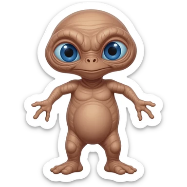 E.T. The Extra-Terrestrial from the movie throwing up sticker
