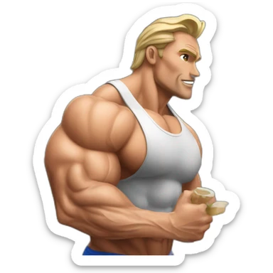 Body builder ignoring many girls and buying creatine  sticker