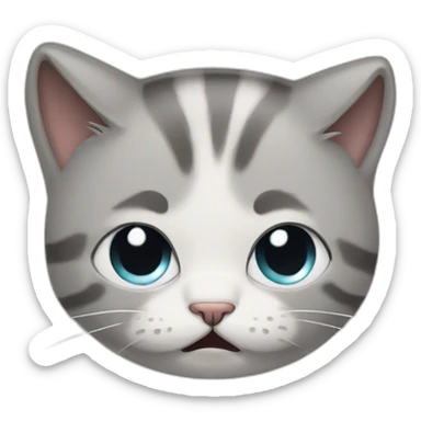 cat crying sticker