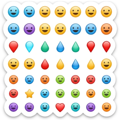 Vector minimalistic icons sticker