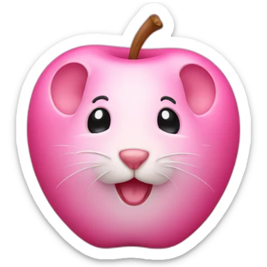 PINK APPLE MOUSE sticker