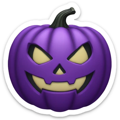 Purple jack o lantern  sticker