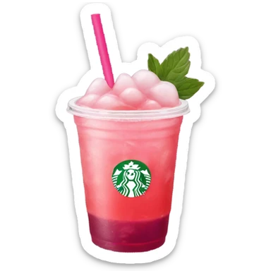 starbucks strawberry açaí lemonade refresher  sticker