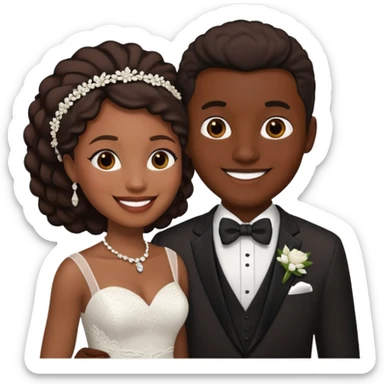 need an image of an african american wedding couple sticker