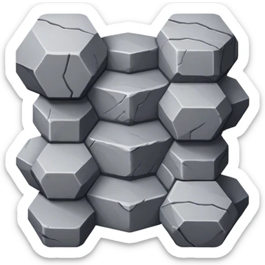 Hexagonal columnar joints sticker