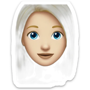 Tall blonde girl blue eyes pale  sticker