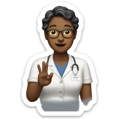 Hope teacher with fingers crossed sticker