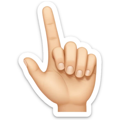 a hand with finger pointing at the camera sticker