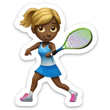 A girl playing padel sticker