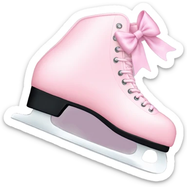 Light pink ice skates with bows sticker