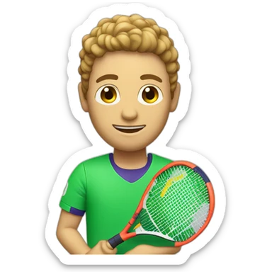 padel player small racket sticker