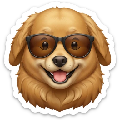 Dog wearing sunglasses  sticker