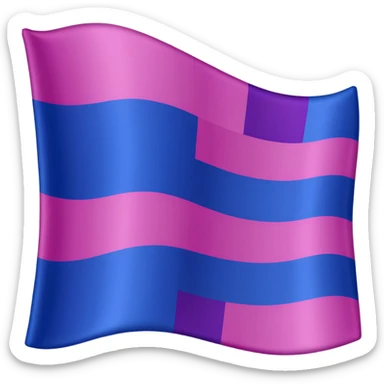 Bisexual flag pink purple then blue sticker