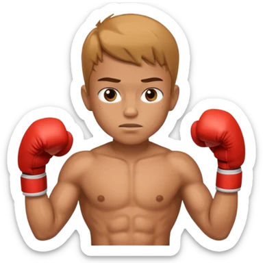 young boy professional boxer sticker