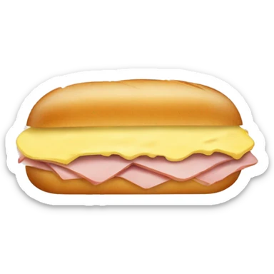 ham and butter baguette sandwich sticker