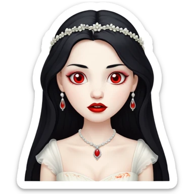 Vampire bride, tradition of vampire, Hungy. sticker