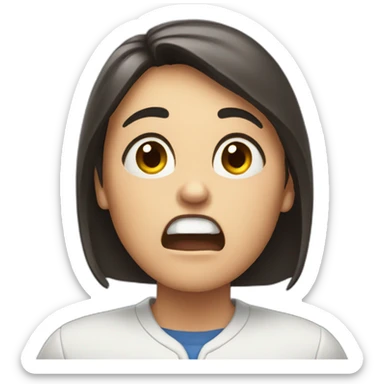 Angry Paula yelling at tablets sticker