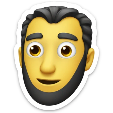 Plátano con ojos Y boca  sticker