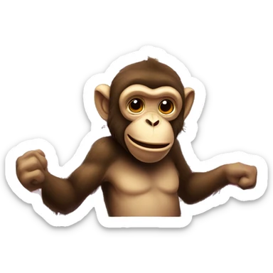 monkey playing slotmachine sticker