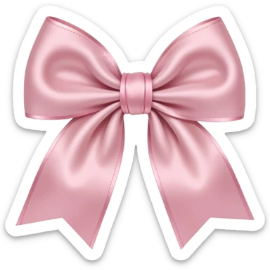 light pink bow on light pink bow sticker