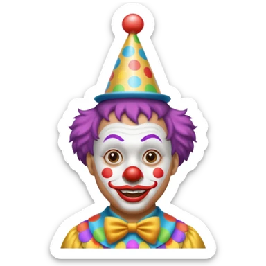 Clown on New Year’s Eve 2026 standing up  sticker