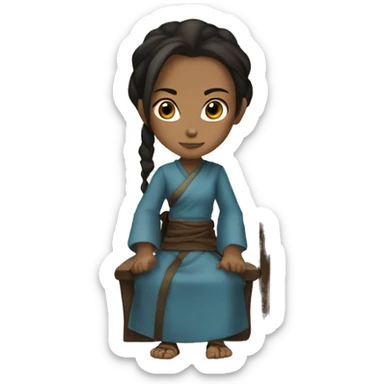 katara from avatar last airbender with furniture sticker