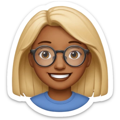 yuvarlak gözlüklü insan sticker