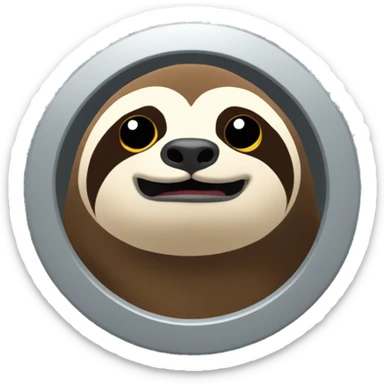 create an emoji for iphone with a sloth and the words "Let that shit go" in large letters around the sloth. sticker