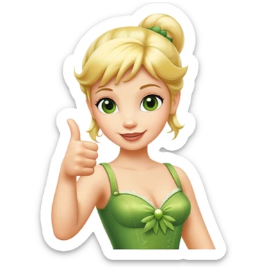 Tinkerbelle giving a thumbs up sticker
