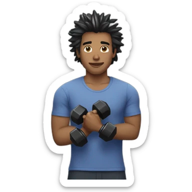 Men the cure with dumbells sticker