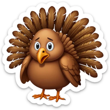 sad turkey sticker