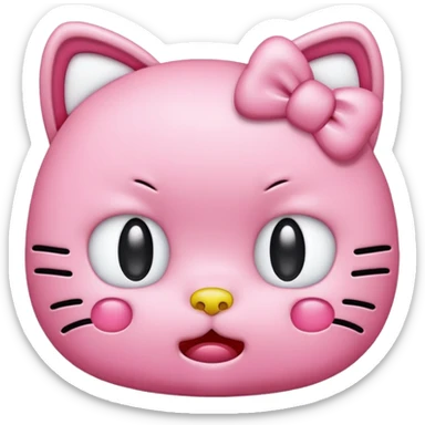 hello kitty crying emoji sticker