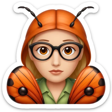 Therapist dressed as a bug sticker